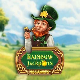 Rainbow Jackpots Megaways logo by Red Tiger Gaming Hugo Casino